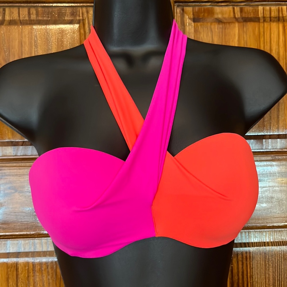 PINK Orange & Pink Bikini Top - Picture 3 of 6